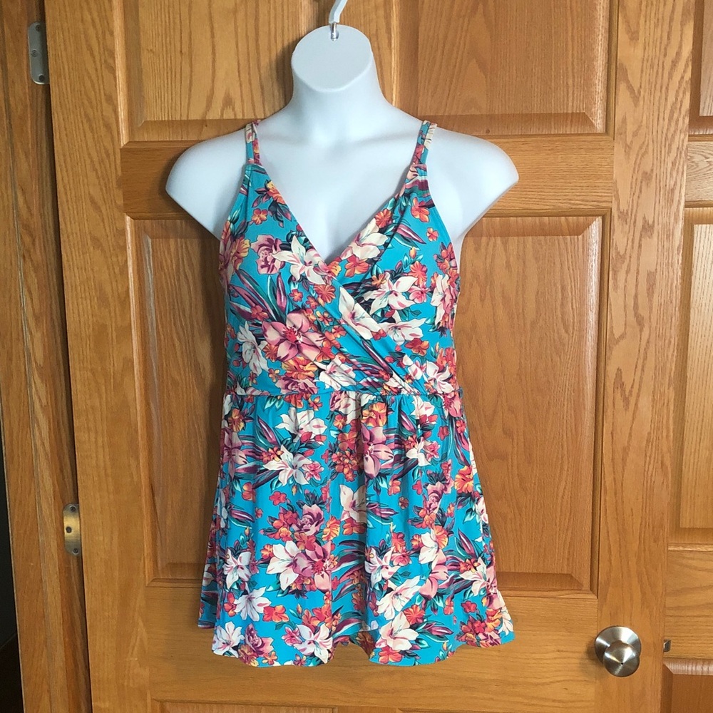 Floral Turquoise Swimdress